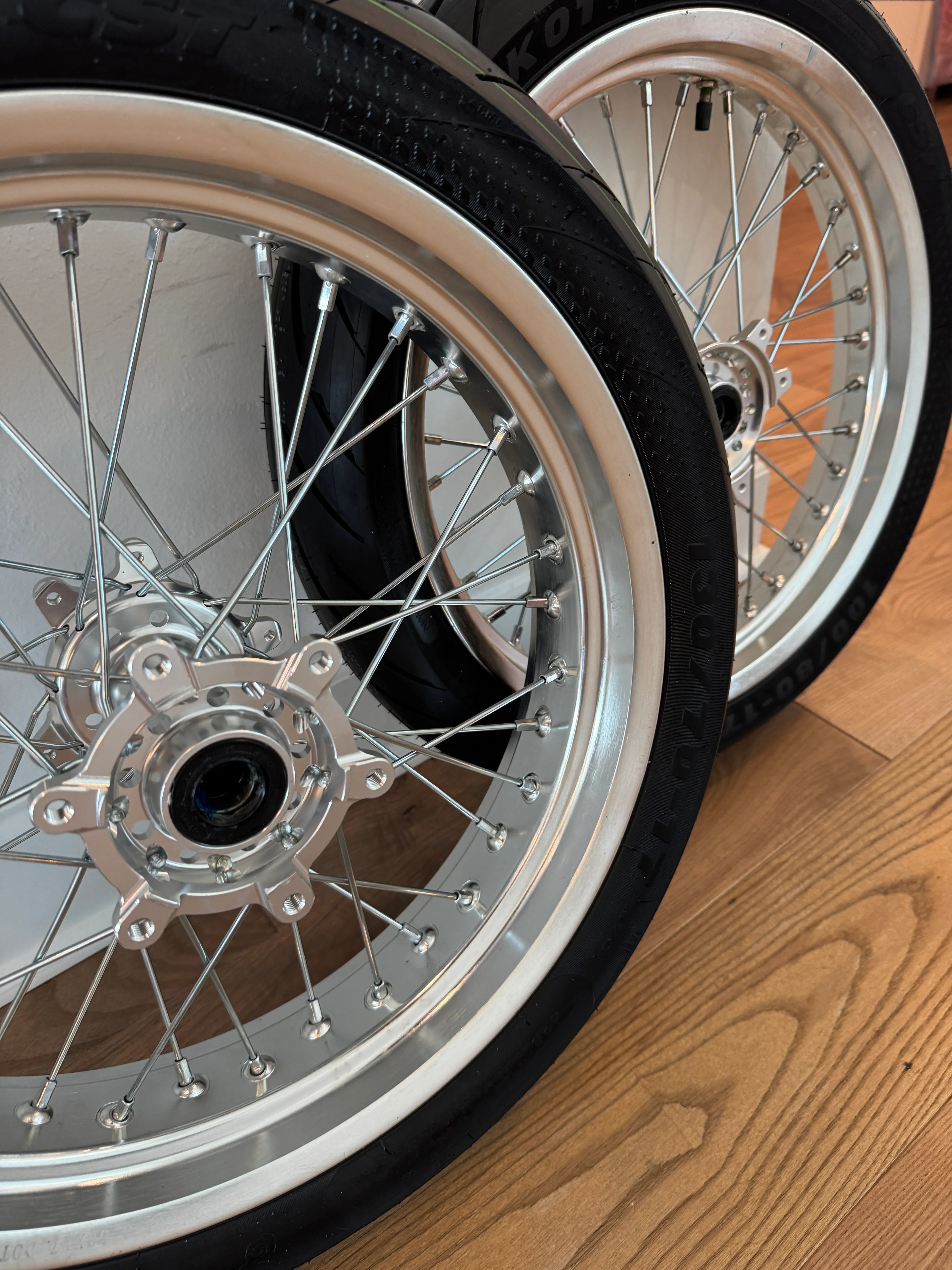 Chrome Surron Ultra Bee Supermoto Wheel Set